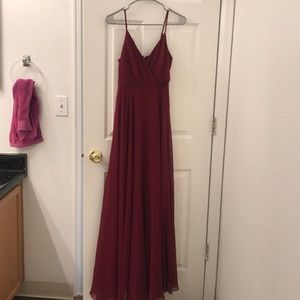 Lulus Wine Maxi Dress